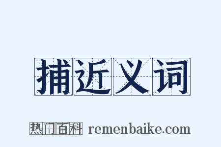 捕近义词是什么意思的图片